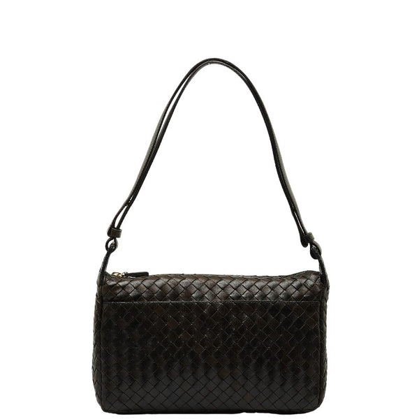 ボッテガヴェネタ イントレチャート ワンショルダーバッグ ブラウン レザー レディース BOTTEGAVENETA 【中古】