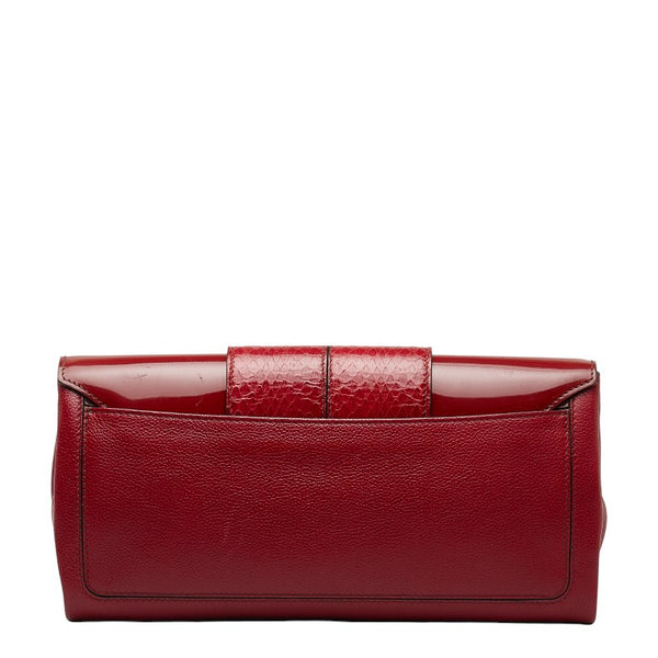 カルティエ クラシック フェミニンライン ワンショルダーバッグ ハンドバッグ レッド レザー レディース CARTIER 【中古】