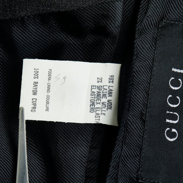 グッチ ダブルテーラードジャケット サイズ:40 グレー ウール レーヨン レディース GUCCI 【中古】