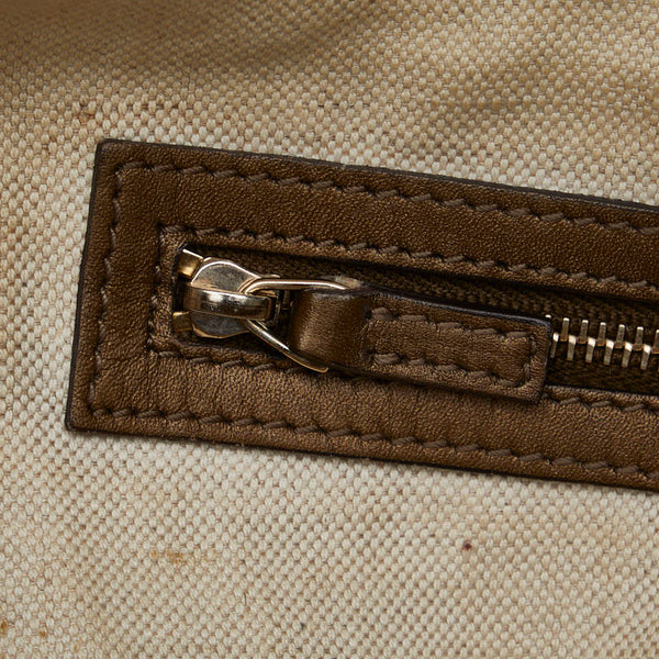 グッチ GGキャンバス ハード ワンショルダーバッグ ハンドバッグ 269959 ブラウン キャンバス レザー レディース GUCCI 【中古】