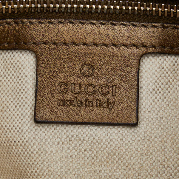 グッチ GGキャンバス ハード ワンショルダーバッグ ハンドバッグ 269959 ブラウン キャンバス レザー レディース GUCCI 【中古】