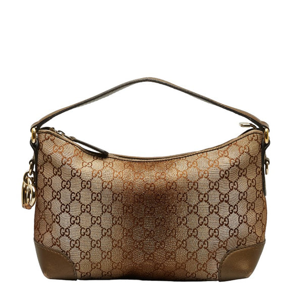 グッチ GGキャンバス ハード ワンショルダーバッグ ハンドバッグ 269959 ブラウン キャンバス レザー レディース GUCCI 【中古】