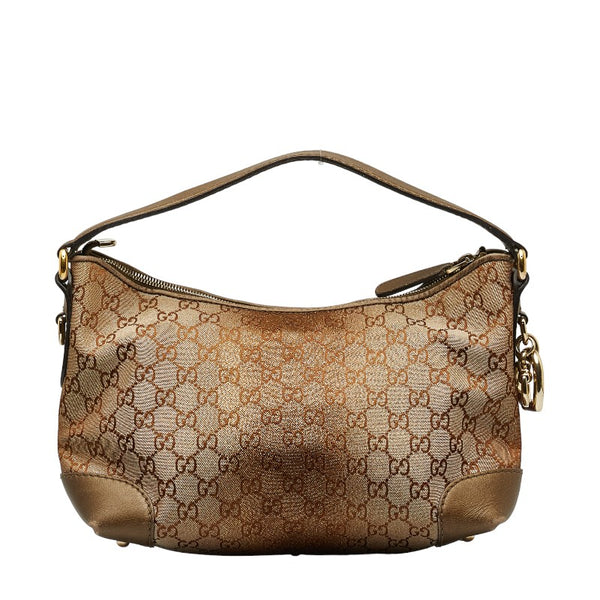 グッチ GGキャンバス ハード ワンショルダーバッグ ハンドバッグ 269959 ブラウン キャンバス レザー レディース GUCCI 【中古】