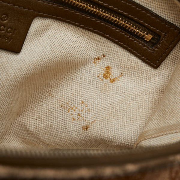 グッチ GGキャンバス ハード ワンショルダーバッグ ハンドバッグ 269959 ブラウン キャンバス レザー レディース GUCCI 【中古】