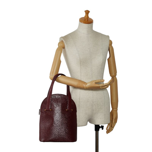 カルティエ マストライン ハンドバッグ トートバッグ ワインレッド レザー レディース CARTIER 【中古】