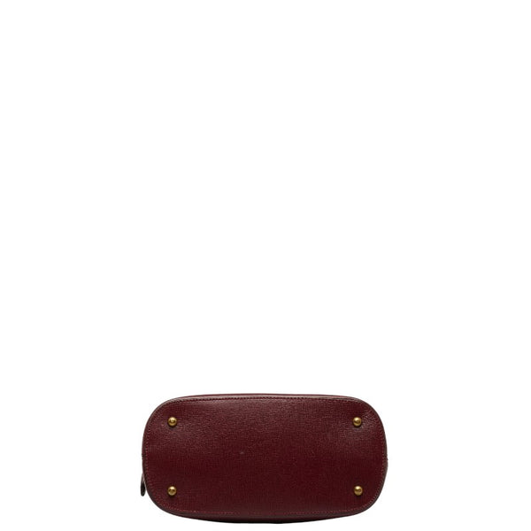カルティエ マストライン ハンドバッグ トートバッグ ワインレッド レザー レディース CARTIER 【中古】