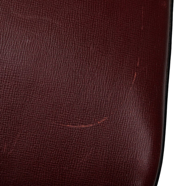 カルティエ マストライン ハンドバッグ トートバッグ ワインレッド レザー レディース CARTIER 【中古】