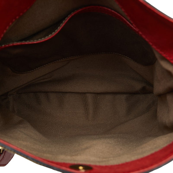 クロエ ハーレー 斜め掛け ショルダーバッグ ベージュ レッド キャンバス レザー レディース Chloe 【中古】