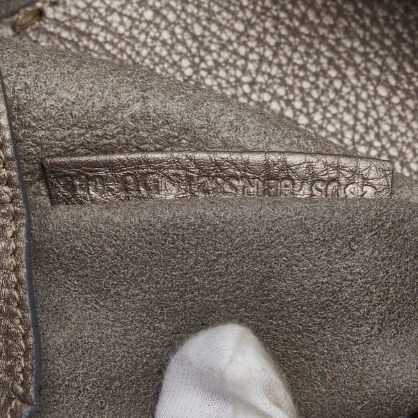 フェンディ セレリア ショルダーバッグ メタリックグレー レザー レディース FENDI 【中古】
