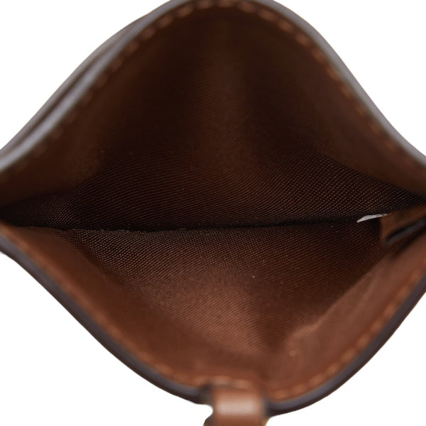 コーチ シグネチャー ネックストラップ パスケース IDケース ブラウン PVC レザー レディース COACH 【中古】