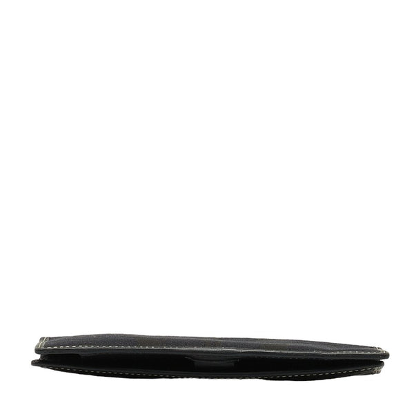 コーチ シグネチャー 手帳カバー ブックカバー ブラック キャンバス レザー レディース COACH 【中古】