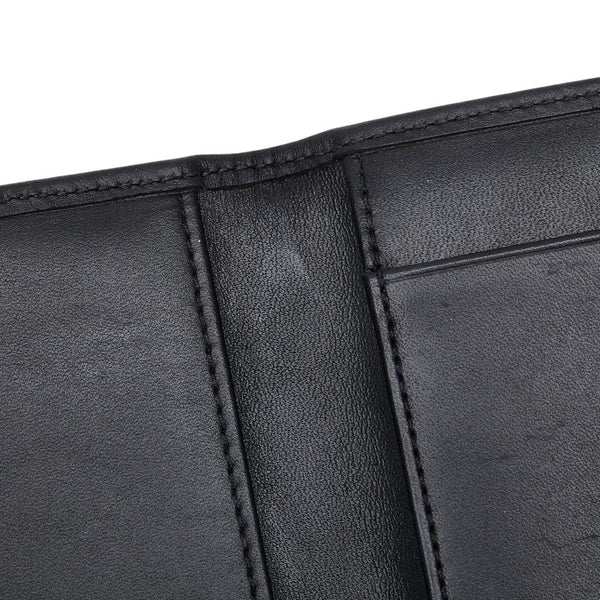 コーチ シグネチャー 手帳カバー ブックカバー ブラック キャンバス レザー レディース COACH 【中古】