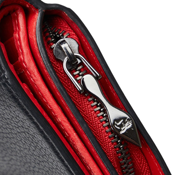 クリスチャンルブタン パロマ 長財布 3195086 ブラック レッド レザー メンズ Christian Louboutin 【中古】