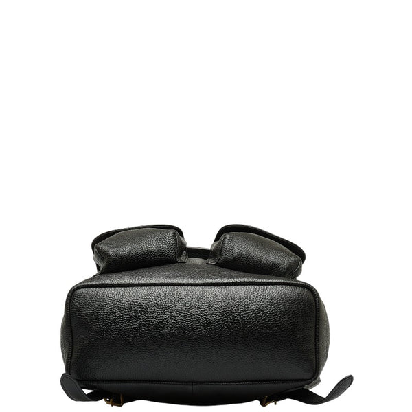 コーチ ロゴ ゴールド金具 リュック バックパック F29008 ブラック レザー レディース COACH 【中古】