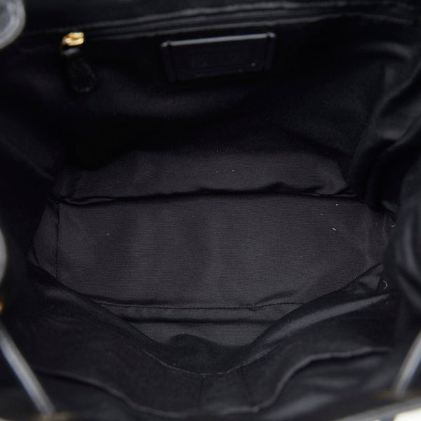 コーチ ロゴ ゴールド金具 リュック バックパック F29008 ブラック レザー レディース COACH 【中古】