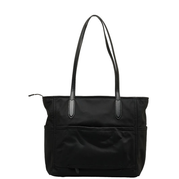 ケイトスペード ロゴ ゴールド金具 トートバッグ ショルダーバッグ ブラック ナイロン レザー レディース Kate Spade 【中古】