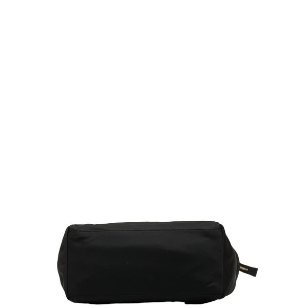 ケイトスペード ロゴ ゴールド金具 トートバッグ ショルダーバッグ ブラック ナイロン レザー レディース Kate Spade 【中古】