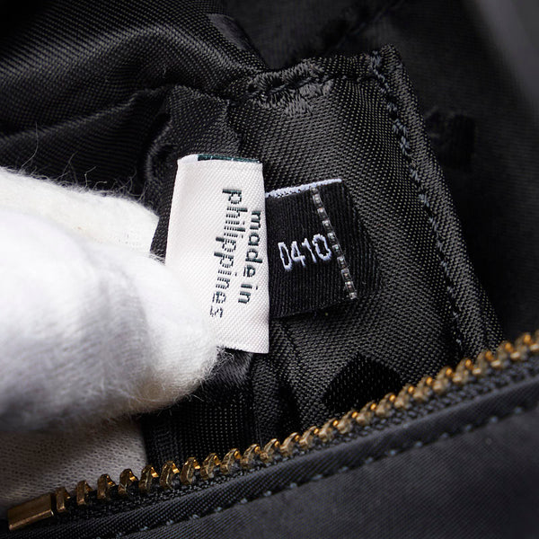 ケイトスペード ロゴ ゴールド金具 トートバッグ ショルダーバッグ ブラック ナイロン レザー レディース Kate Spade 【中古】