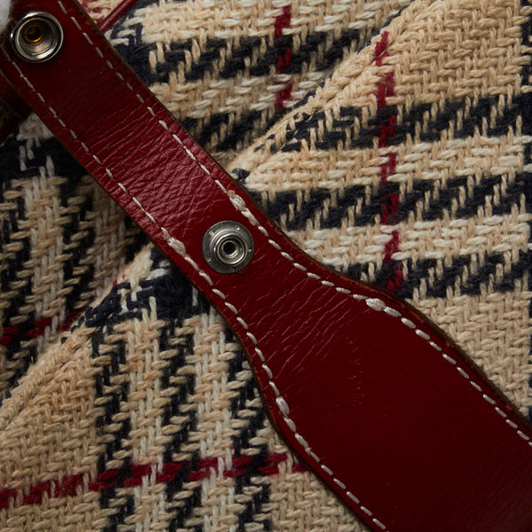 バーバリー ブルーレーベル ノバチェック ワンショルダーバッグ ハンドバッグ ベージュ レッド  ツイード レザー レディース BURBERRY 【中古】