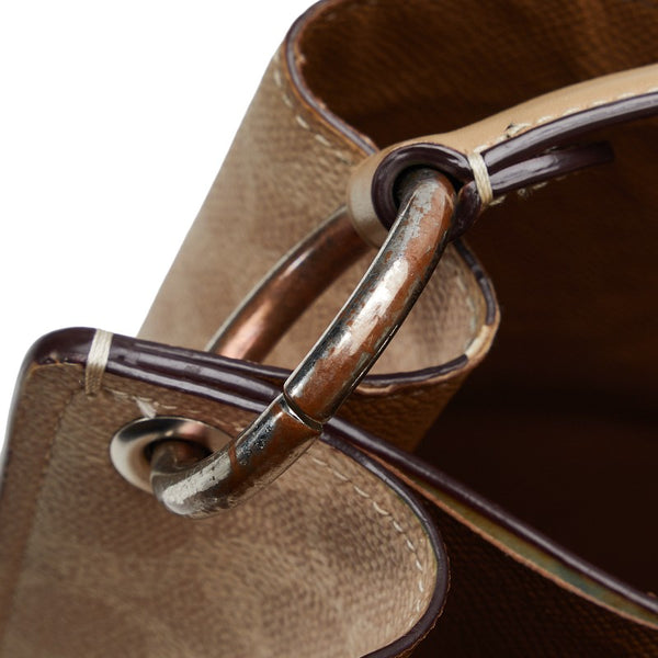 コーチ シグネチャー チャーリー バケット ハンドバッグ ショルダーバッグ 2WAY 89003 ベージュ  PVC レザー レディース COACH 【中古】