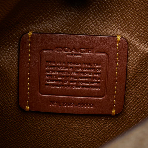 コーチ シグネチャー チャーリー バケット ハンドバッグ ショルダーバッグ 2WAY 89003 ベージュ  PVC レザー レディース COACH 【中古】