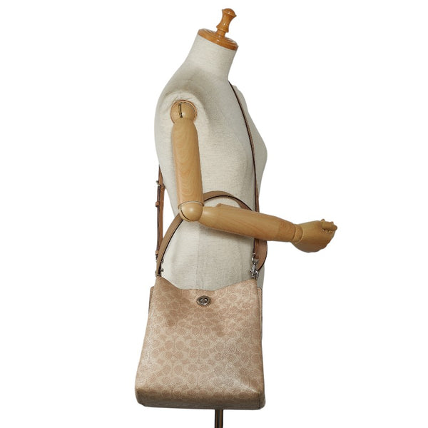 コーチ シグネチャー チャーリー バケット ハンドバッグ ショルダーバッグ 2WAY 89003 ベージュ  PVC レザー レディース COACH 【中古】