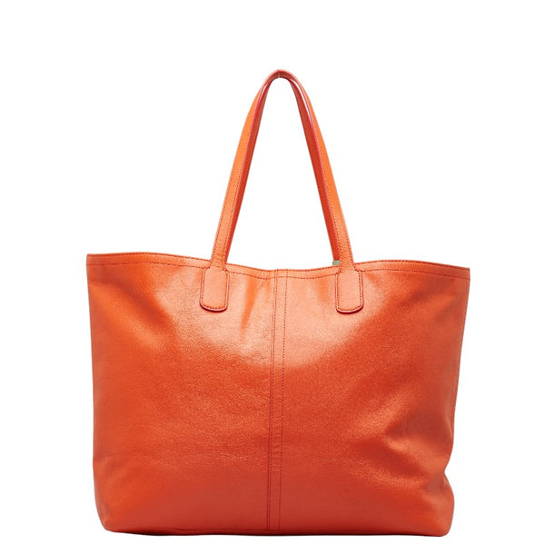 コーチ ロゴ トートバッグ ショルダーバッグ 23104P オレンジ レザー レディース COACH 【中古】