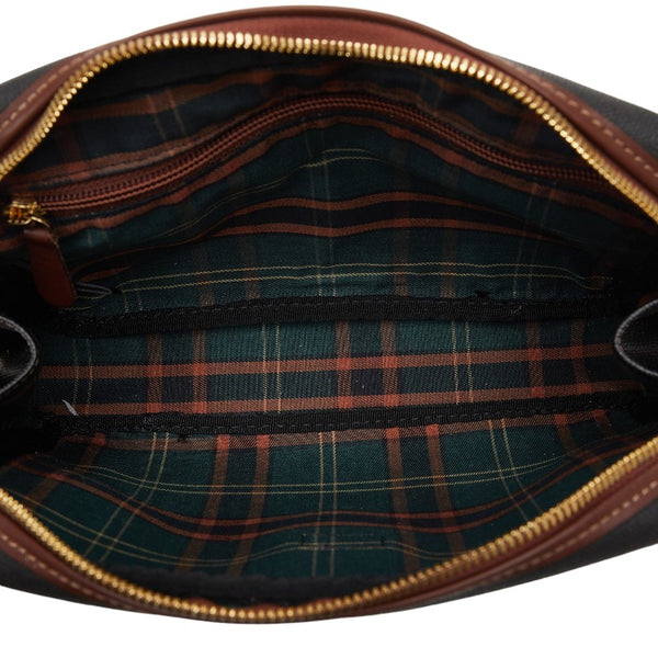 ダンヒル クラッチバッグ セカンドバッグ ブラウン ゴールド PVC レザー メンズ Dunhill 【中古】