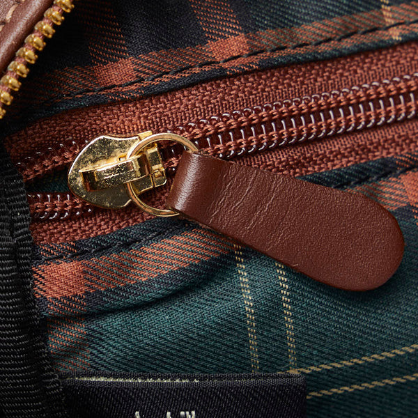 ダンヒル クラッチバッグ セカンドバッグ ブラウン ゴールド PVC レザー メンズ Dunhill 【中古】