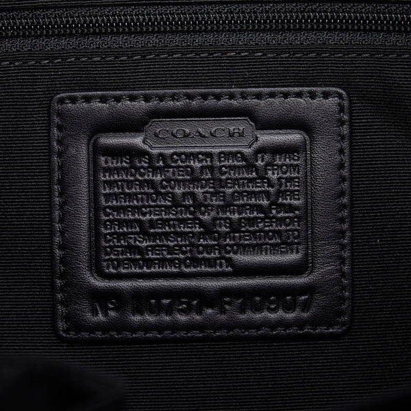 コーチ ワンショルダーバッグ ハンドバッグ F10907 ブラック シルバー レザー レディース COACH 【中古】