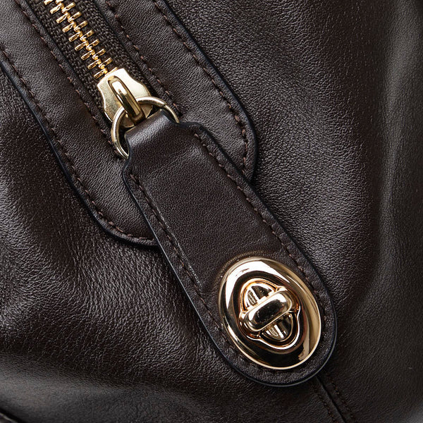 コーチ シグネチャー ハンドバッグ ショルダーバッグ 36370 ベージュ ブラウン キャンバス レザー レディース COACH 【中古】