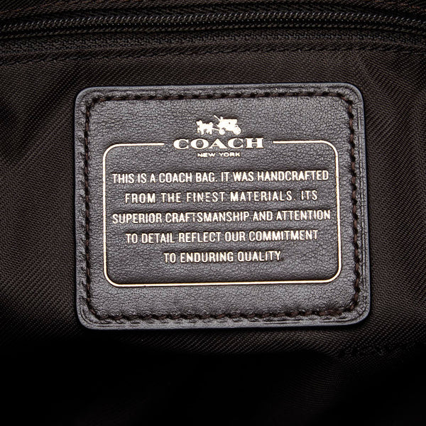 コーチ シグネチャー ハンドバッグ ショルダーバッグ 36370 ベージュ ブラウン キャンバス レザー レディース COACH 【中古】