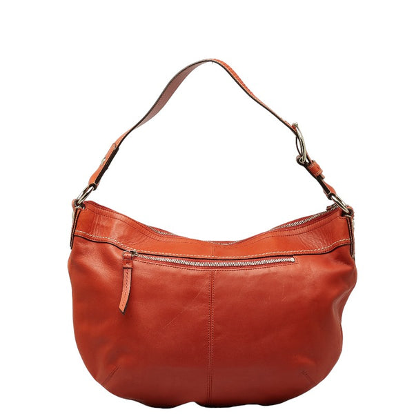 コーチ ハンドバッグ ワンショルダーバッグ F13731 オレンジ レザー レディース COACH 【中古】