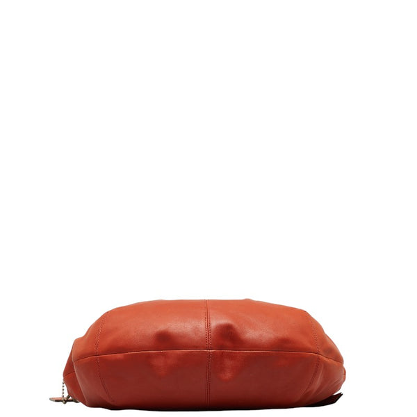 コーチ ハンドバッグ ワンショルダーバッグ F13731 オレンジ レザー レディース COACH 【中古】