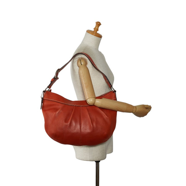 コーチ ハンドバッグ ワンショルダーバッグ F13731 オレンジ レザー レディース COACH 【中古】