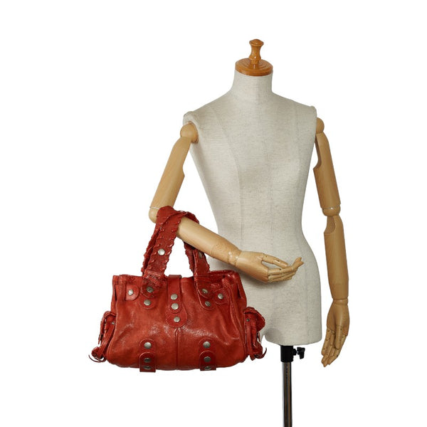 クロエ シルベラード ハンドバッグ トートバッグ レッド レザー レディース Chloe 【中古】