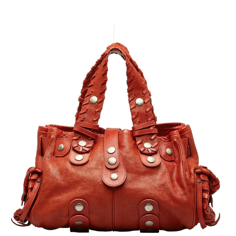 クロエ シルベラード ハンドバッグ トートバッグ レッド レザー レディース Chloe 【中古】
