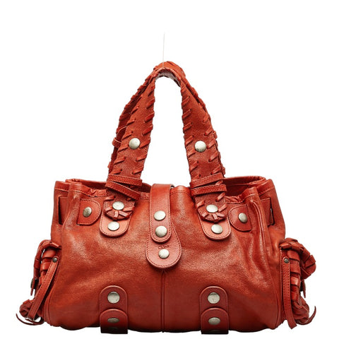 クロエ シルベラード ハンドバッグ トートバッグ レッド レザー レディース Chloe 【中古】