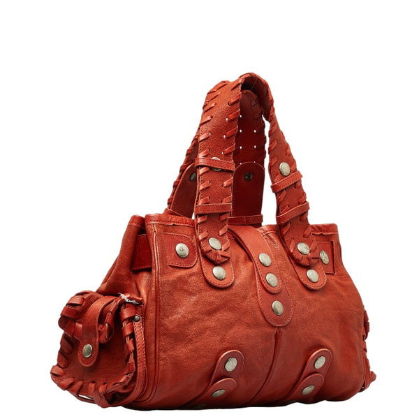 クロエ シルベラード ハンドバッグ トートバッグ レッド レザー レディース Chloe 【中古】