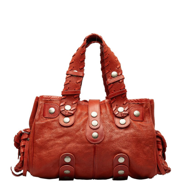 クロエ シルベラード ハンドバッグ トートバッグ レッド レザー レディース Chloe 【中古】