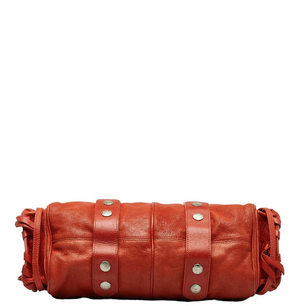 クロエ シルベラード ハンドバッグ トートバッグ レッド レザー レディース Chloe 【中古】