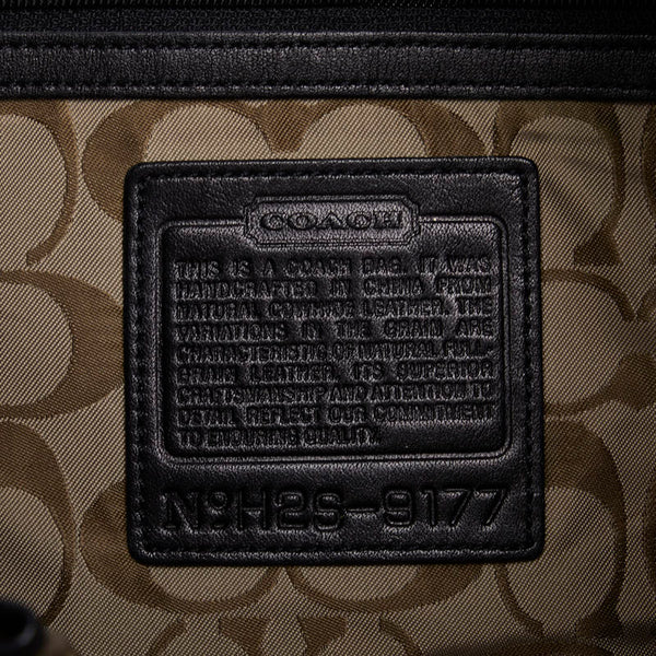 コーチ 斜め掛け ショルダーバッグ 9177 ブラック シルバー レザー レディース COACH 【中古】