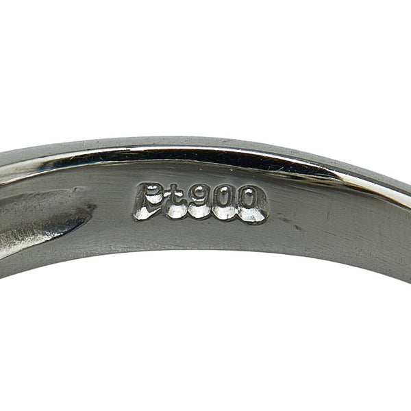 Pt900 プラチナ 黒蝶真珠10.2mm ダイヤ0.06ct リング 指輪 レディース 12号 【中古】