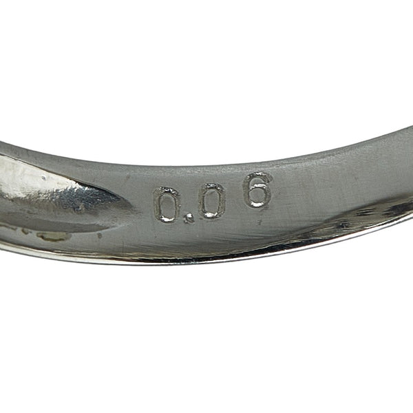 Pt900 プラチナ 黒蝶真珠10.2mm ダイヤ0.06ct リング 指輪 レディース 12号 【中古】