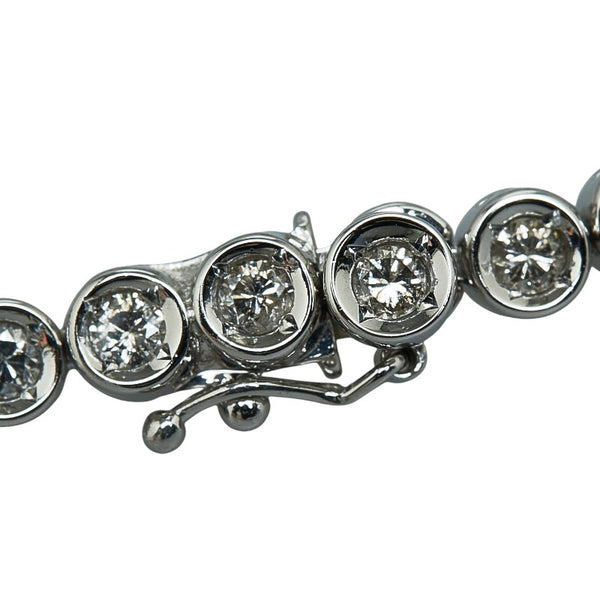 Pt850 プラチナ ダイヤ2.00ct テニス チェーン  ブレスレット レディース 【中古】