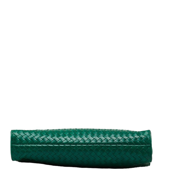 ボッテガヴェネタ イントレチャート ハンドバッグ グリーン レザー レディース BOTTEGAVENETA 【中古】