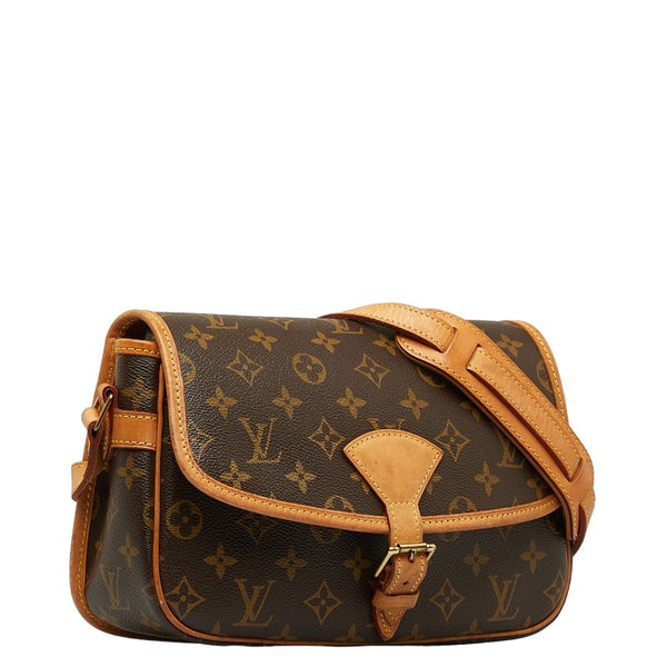 ルイ ヴィトン モノグラム ソローニュ 斜め掛け ショルダーバッグ M42250 ブラウン PVC レザー レディース LOUIS VUITTON 【中古】