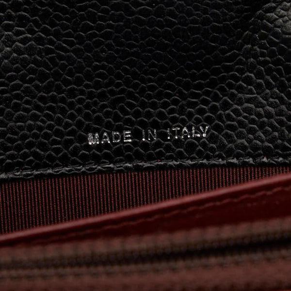 シャネル ココマーク マトラッセ 長財布 ブラック キャビアスキン レディース CHANEL 【中古】