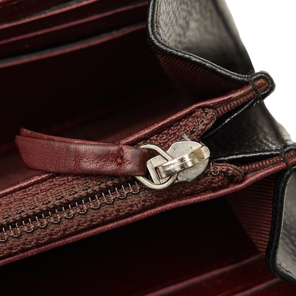 シャネル ココマーク マトラッセ 長財布 ブラック キャビアスキン レディース CHANEL 【中古】