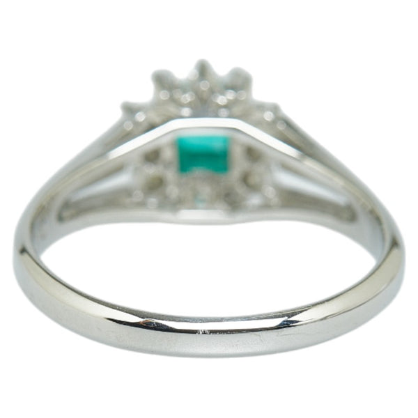 ノーブランド Pt900 プラチナ エメラルド0.20ct ダイヤ0.16ct リング 指輪 レディース no brand 11号 【中古】